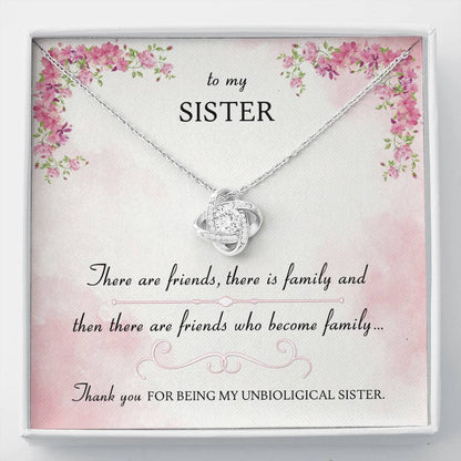 FRIENDS WHO BECOME FAMILY - CARD Love Knot Neclace