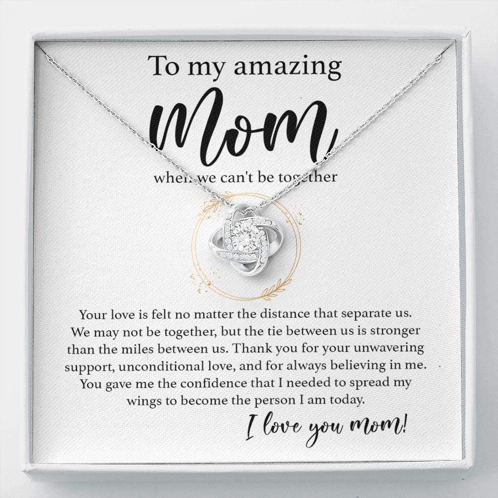 My Amazing Mom - When We Can't be Together Love Knot Necklace