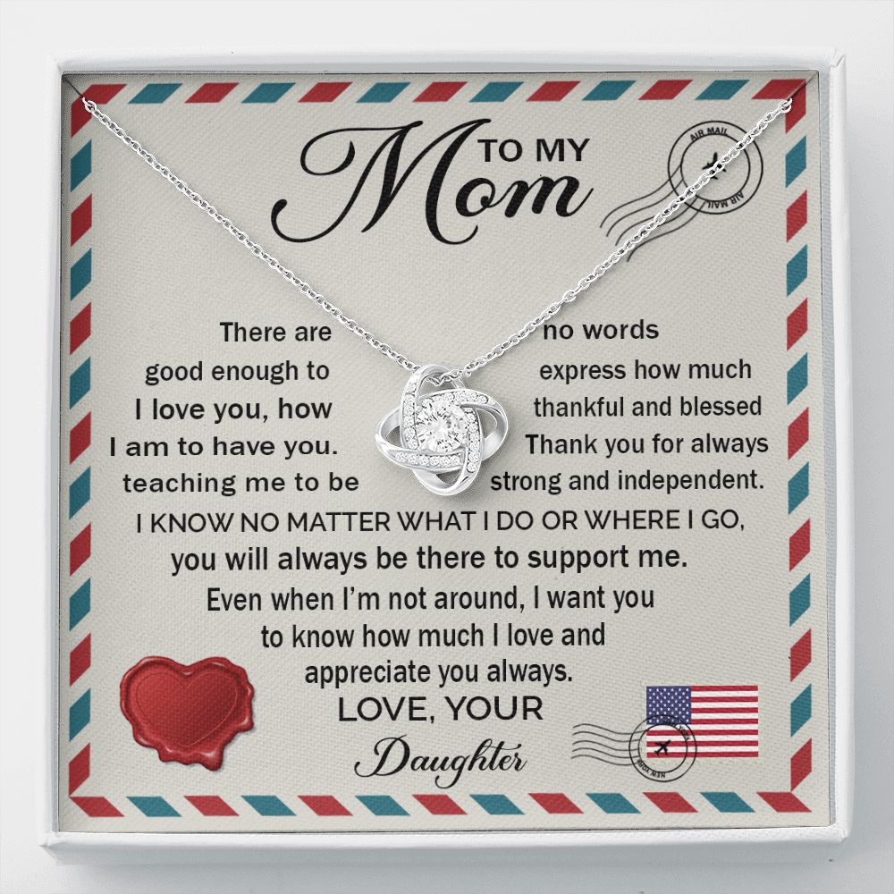 To My Mom - How Much I Love You Love Knot Neclace