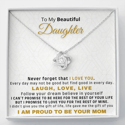 Gift for Daughter from Mom - I am proud to be your mom