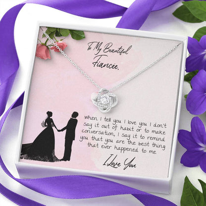 THE BEST THING THAT EVER HAPPENED TO ME - CARD Love Knot Neclace