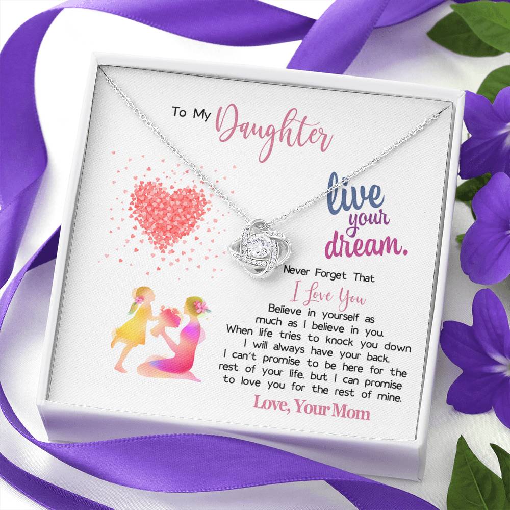 LIVE YOUR DREAM - CARD Love Knot Neclace