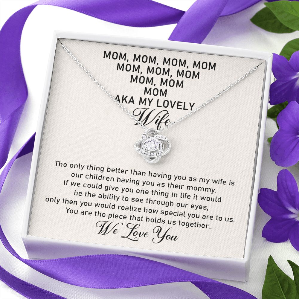 Mom, Mom, Mom, Mom... Love Knot Neclace