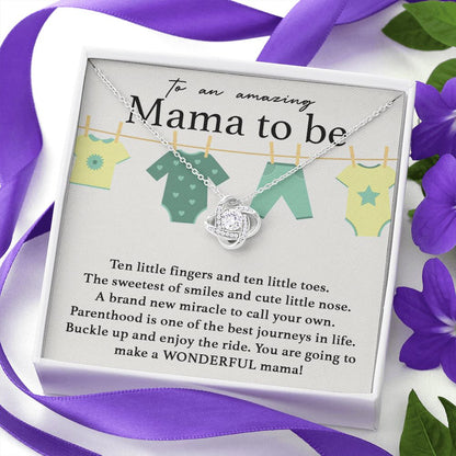 To An Amazing Mama To Be Love Knot Neclace