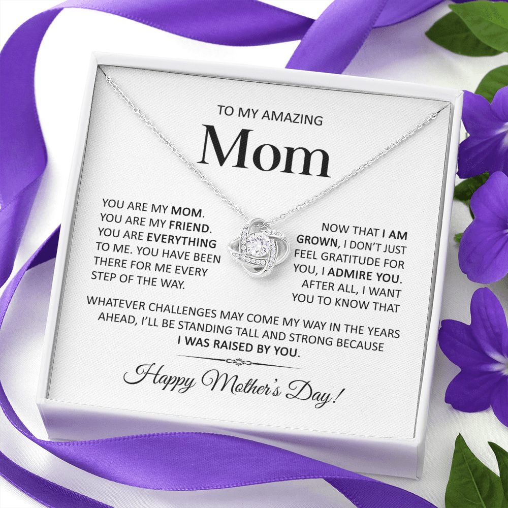 To my Amazing Mom Love Knot Neclace