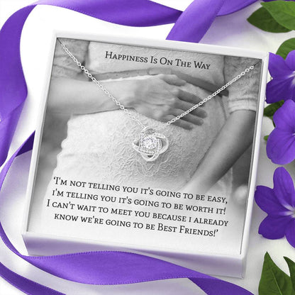 HAPPINESS IS ON THE WAY - CARD Love Knot Neclace