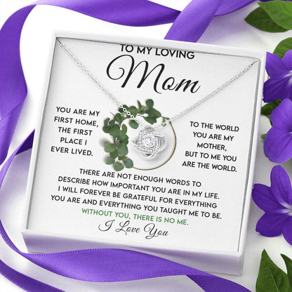 To My Loving Mom Ver2 Love Knot Neclace