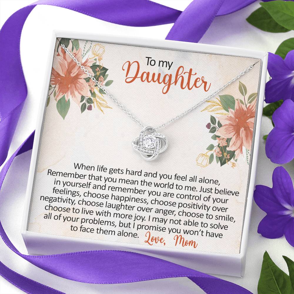 Mom to Daughter 4 Love Knot Neclace