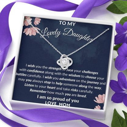 Gift for Daughter - Love Knot Necklace - Proud of you