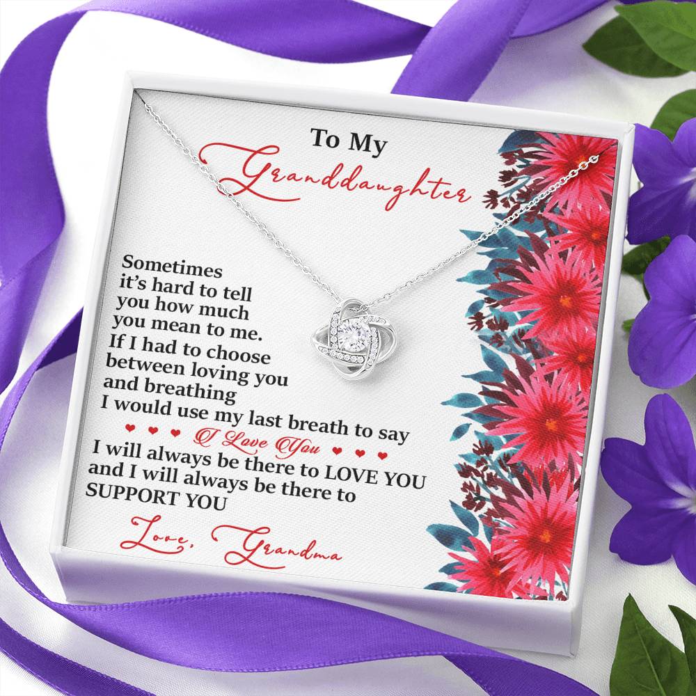 Grandma to Granddaughter 4 Love Knot Neclace