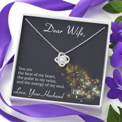 BEAT OF MY HEART Love Knot Neclace