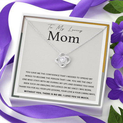 My Loving Mom - Spread My Wings Love Knot Neclace