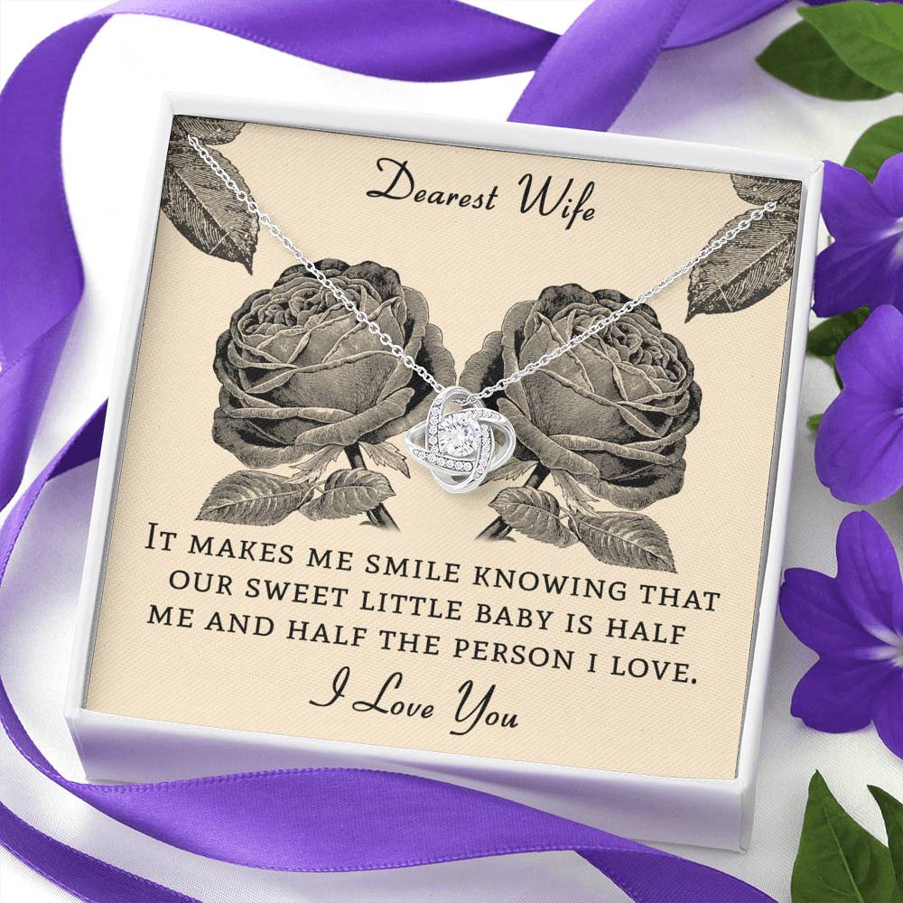 DEAREST WIFE - CARD Love Knot Neclace