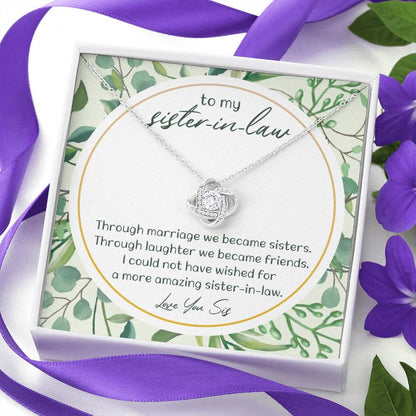WE BECAME SISTERS - CARD Love Knot Neclace