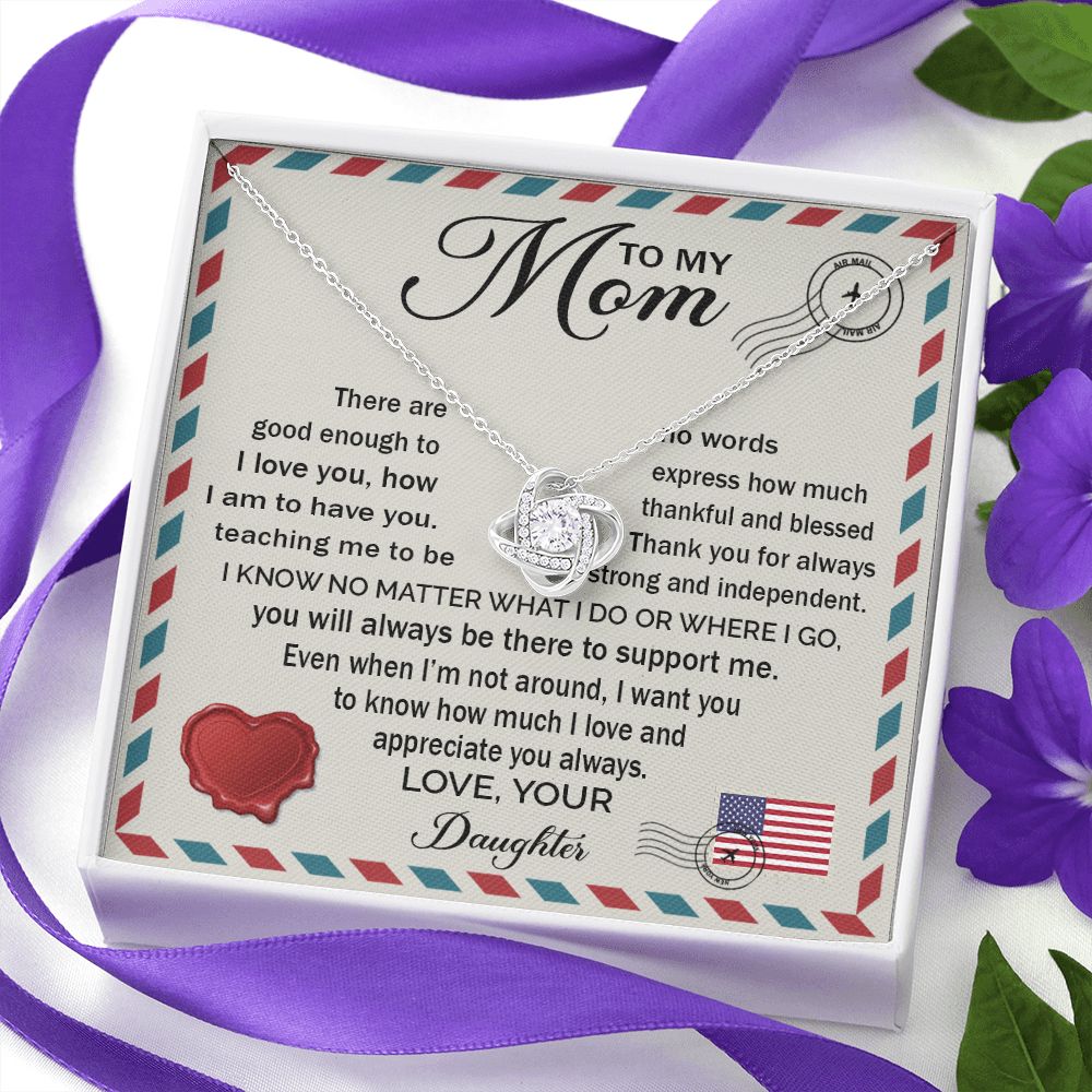 To My Mom - How Much I Love You Love Knot Neclace