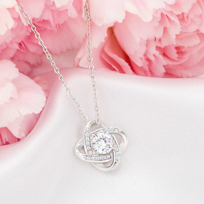 Dear Daughter You Will always Be My Baby Girl Loveknot Necklace. Gift For Daughter From Mom