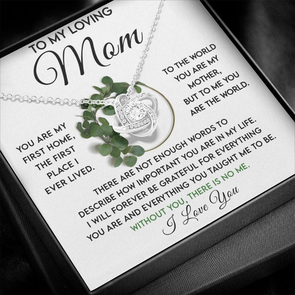 To My Loving Mom Ver2 Love Knot Neclace