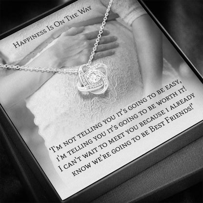 HAPPINESS IS ON THE WAY - CARD Love Knot Neclace