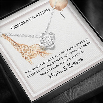 HUGS & KISSES - CARD Love Knot Neclace