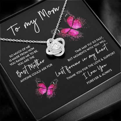 To My Mom - Last Forever in My Heart Love Knot Necklace
