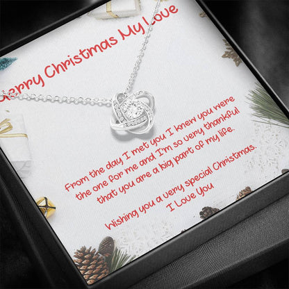 MERRY CHRISTMAS MY LOVE Love Knot Neclace