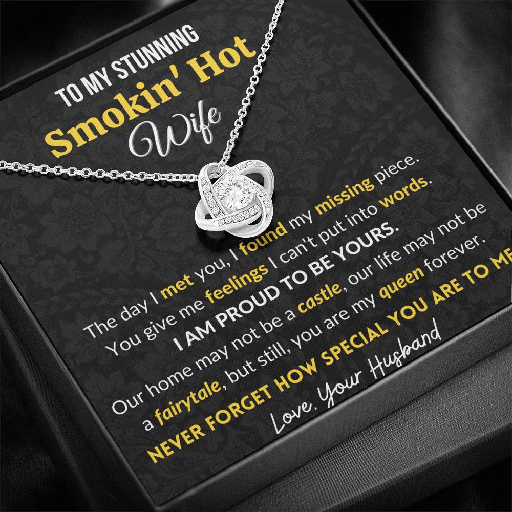 Gift for wife Love Knot Necklace Never Forget how special you are to me