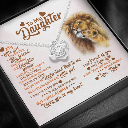 CARRY YOU IN MY HEART - CARD Love Knot Neclace