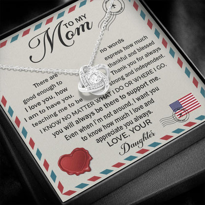 To My Mom - How Much I Love You Love Knot Neclace