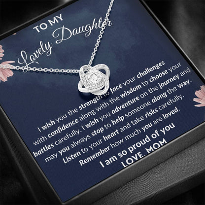 Gift for Daughter - Love Knot Necklace - Proud of you