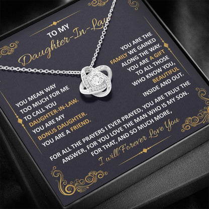 Mother in law to Daughter in law 1 Love Knot Neclace