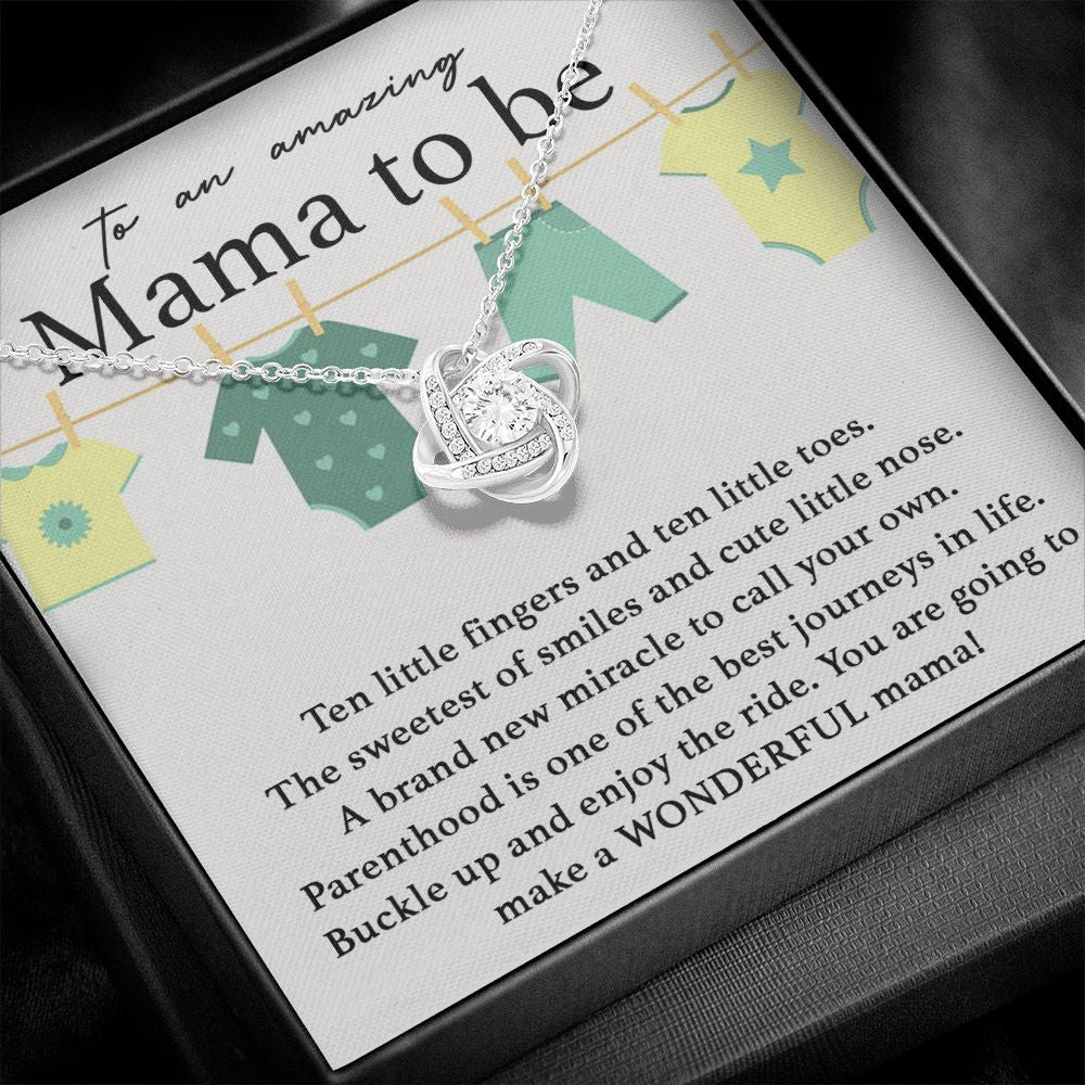 To An Amazing Mama To Be Love Knot Neclace