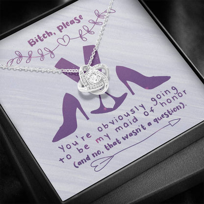 THAT WASN'T A QUESTION - CARD Love Knot Neclace