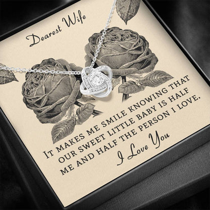 DEAREST WIFE - CARD Love Knot Neclace