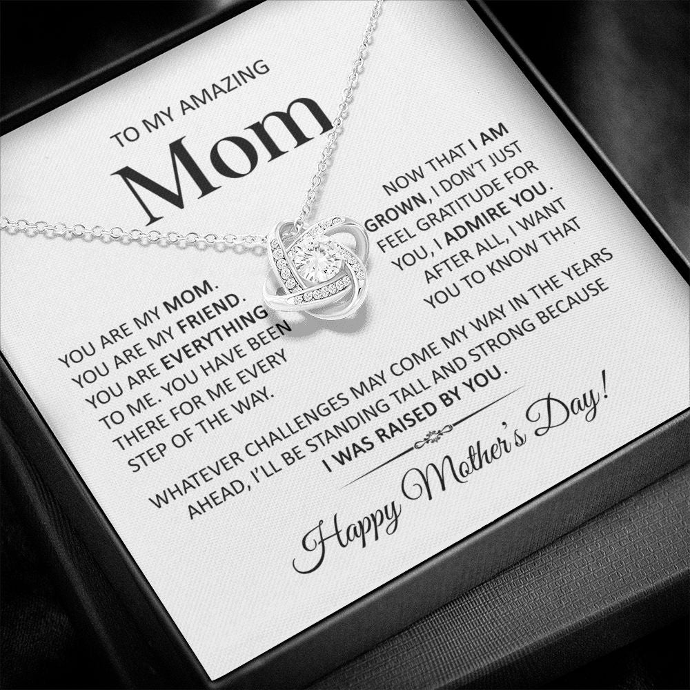 To my Amazing Mom Love Knot Neclace
