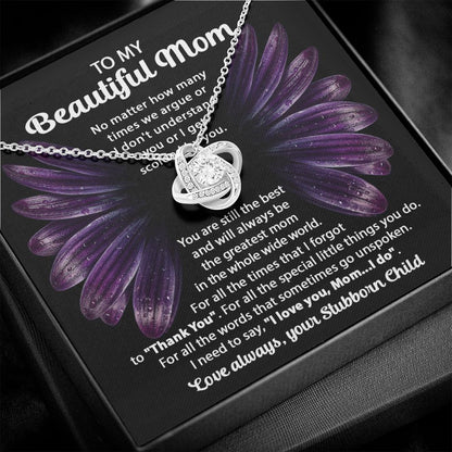 Your Stubborn Child Love Knot Necklace