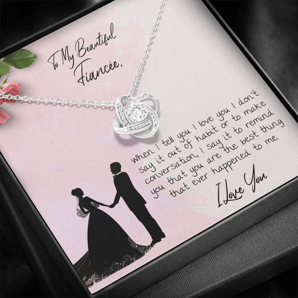 THE BEST THING THAT EVER HAPPENED TO ME - CARD Love Knot Neclace