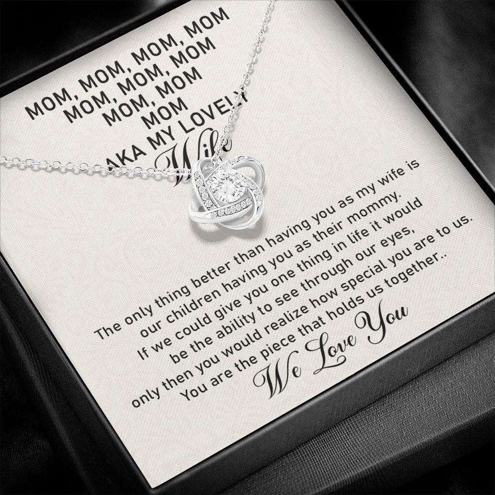 Mom, Mom, Mom, Mom... Love Knot Neclace