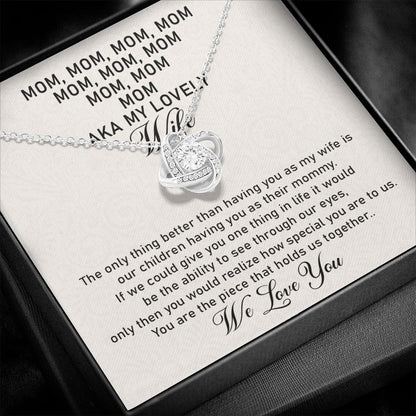 Mom, Mom, Mom, Mom... Love Knot Neclace