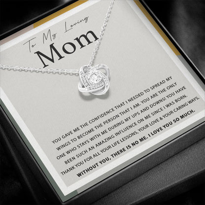 My Loving Mom - Spread My Wings Love Knot Neclace