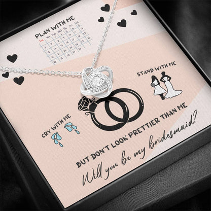 DON'T LOOK PRETTIER - CARD Love Knot Neclace