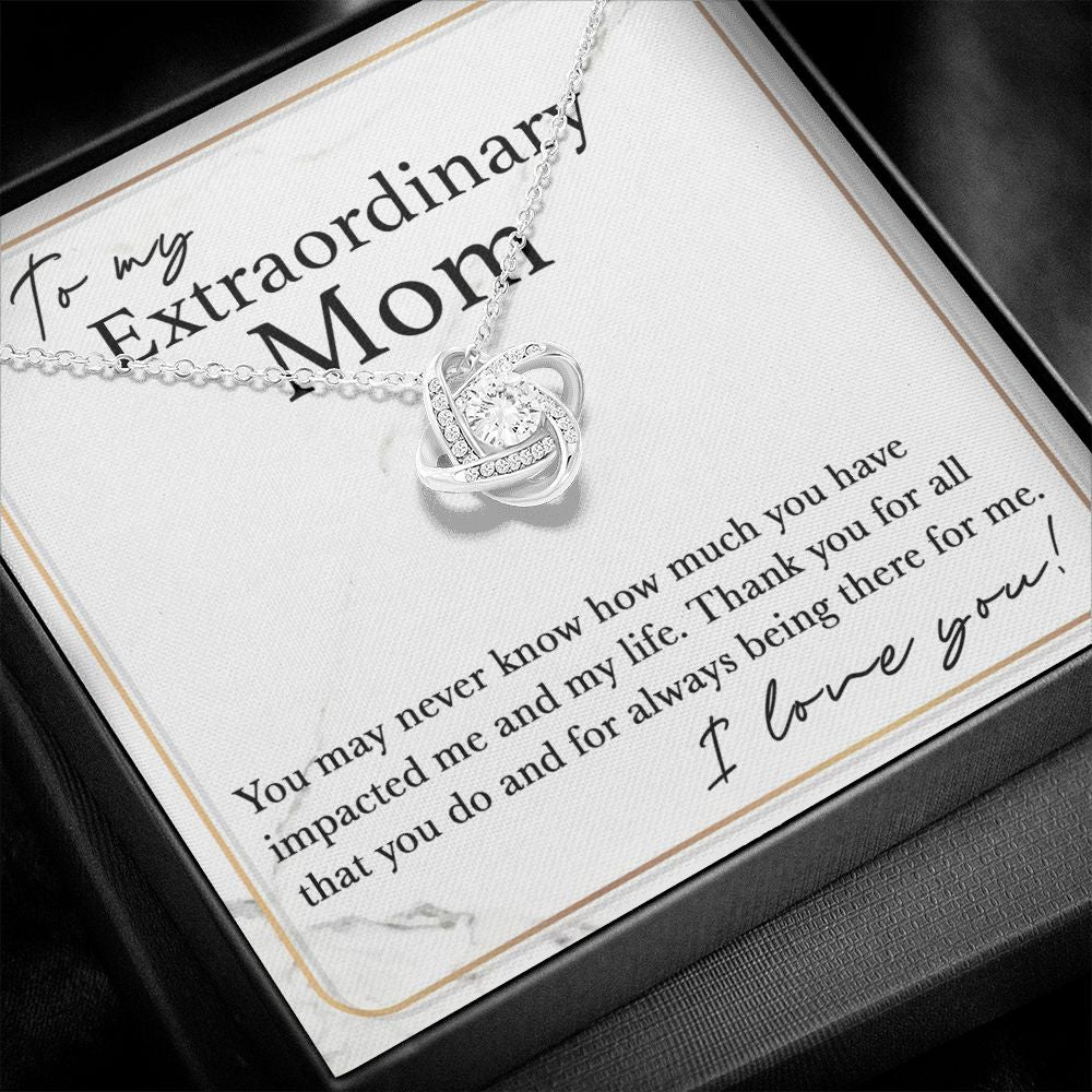 To My Extraordinary Mom Love Knot Neclace