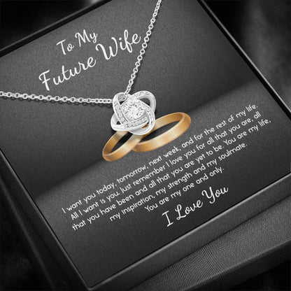 YOU ARE MY ONE AND ONLY - CARD Love Knot Neclace