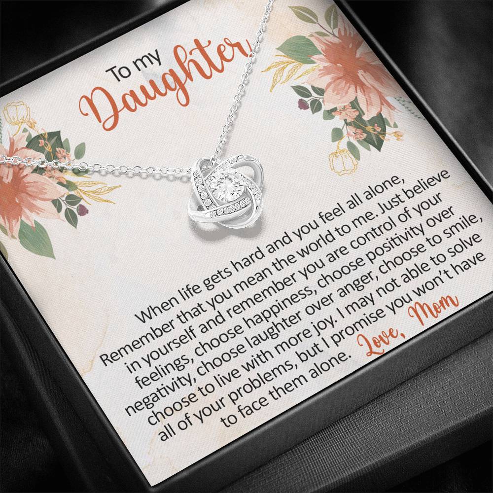 Mom to Daughter 4 Love Knot Neclace