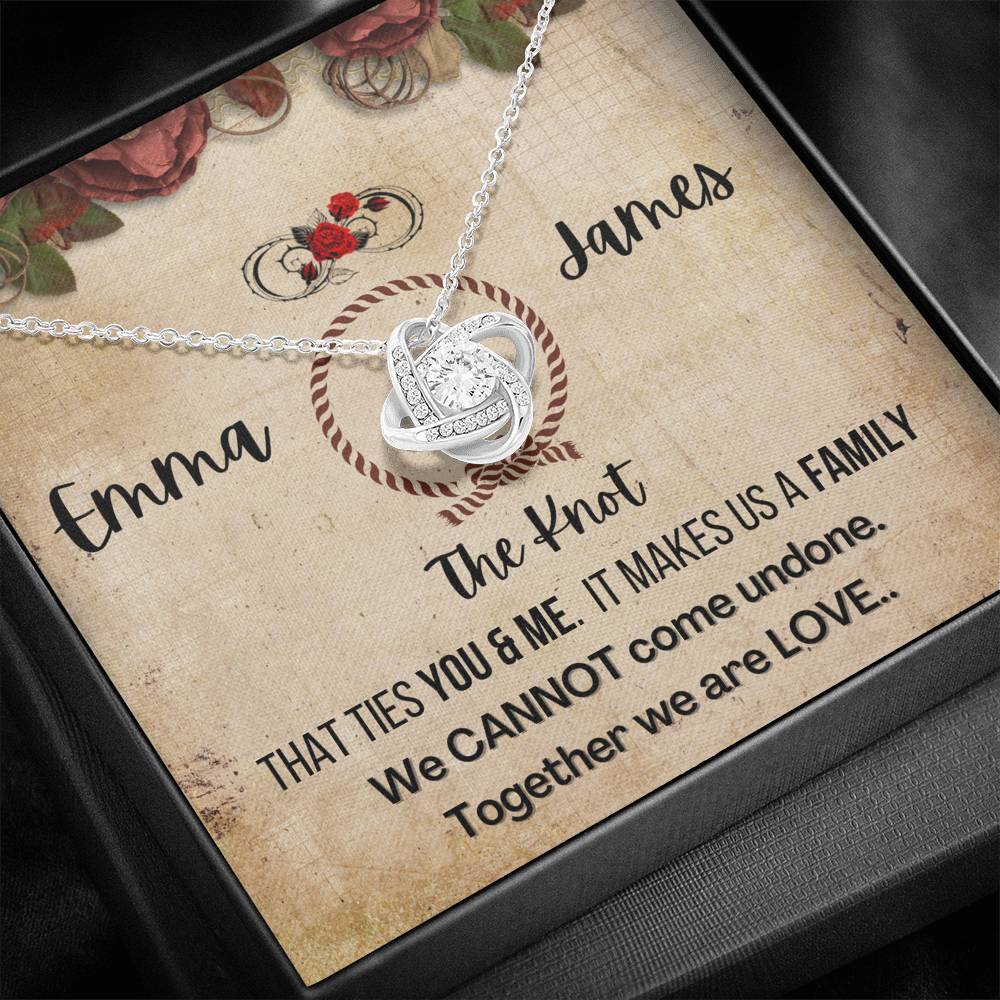 Gift For Wife 14K Gold Plated Love Knot Necklace