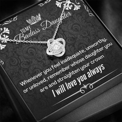 Badass Daughter (88) Love Knot Neclace