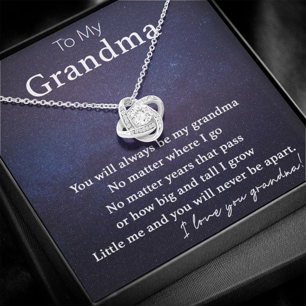 To My Grandma-Never Be Apart Love Knot Necklace