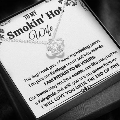 Gift for Wife | Proud to be yours | Love knot Necklace