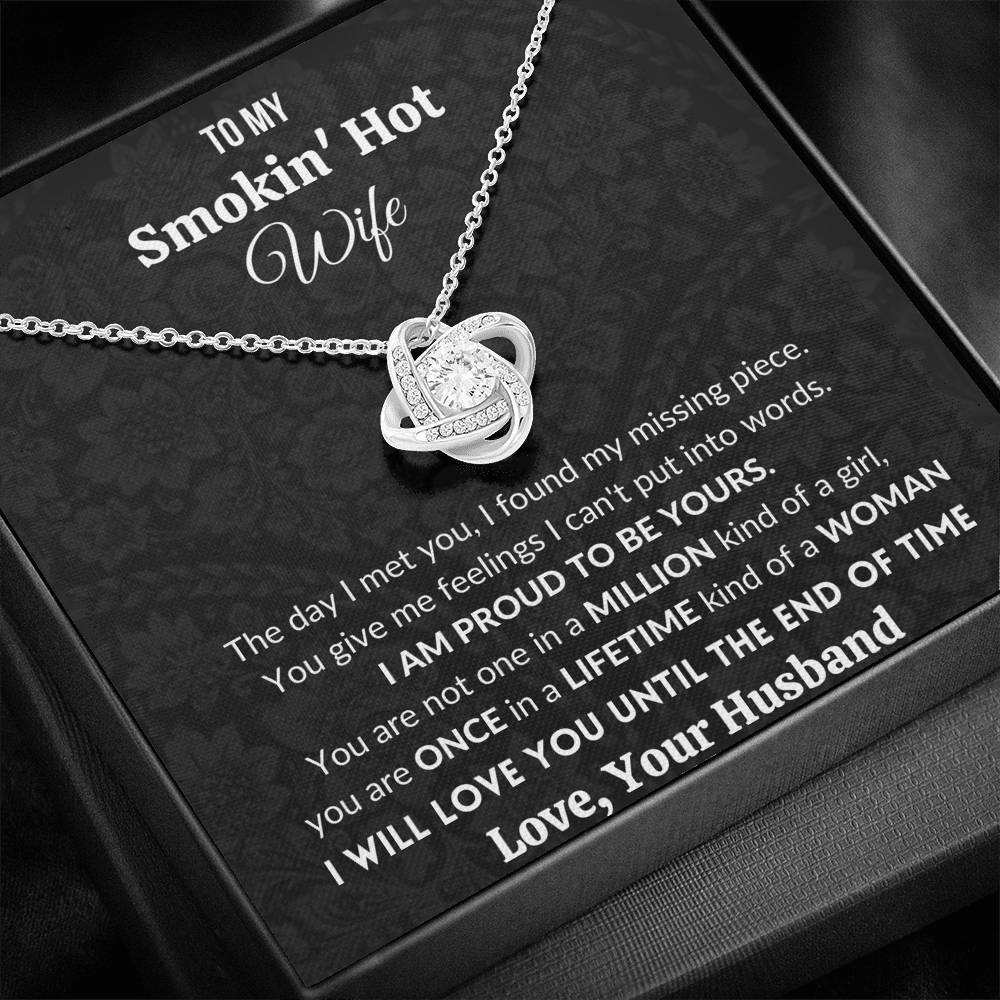 To my Wife | 14K White gold plated Necklace| I will love you until the end of time