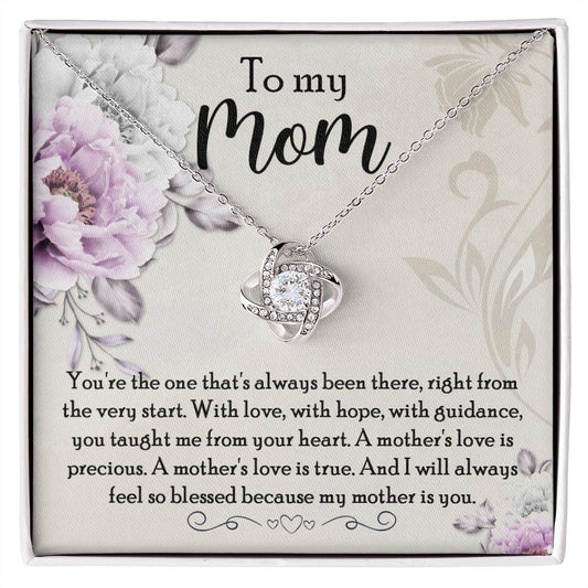 Because My Mother Is You Love Knot Neclace