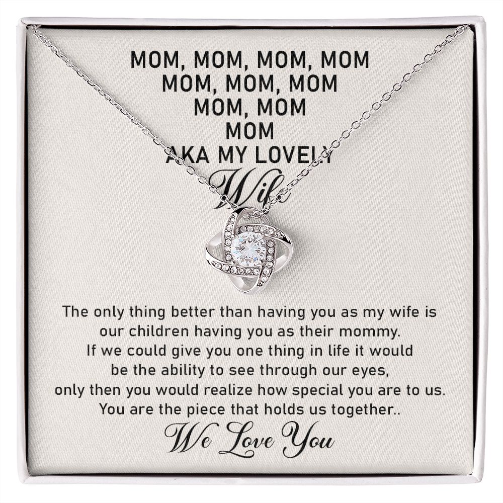Mom, Mom, Mom, Mom... Love Knot Neclace